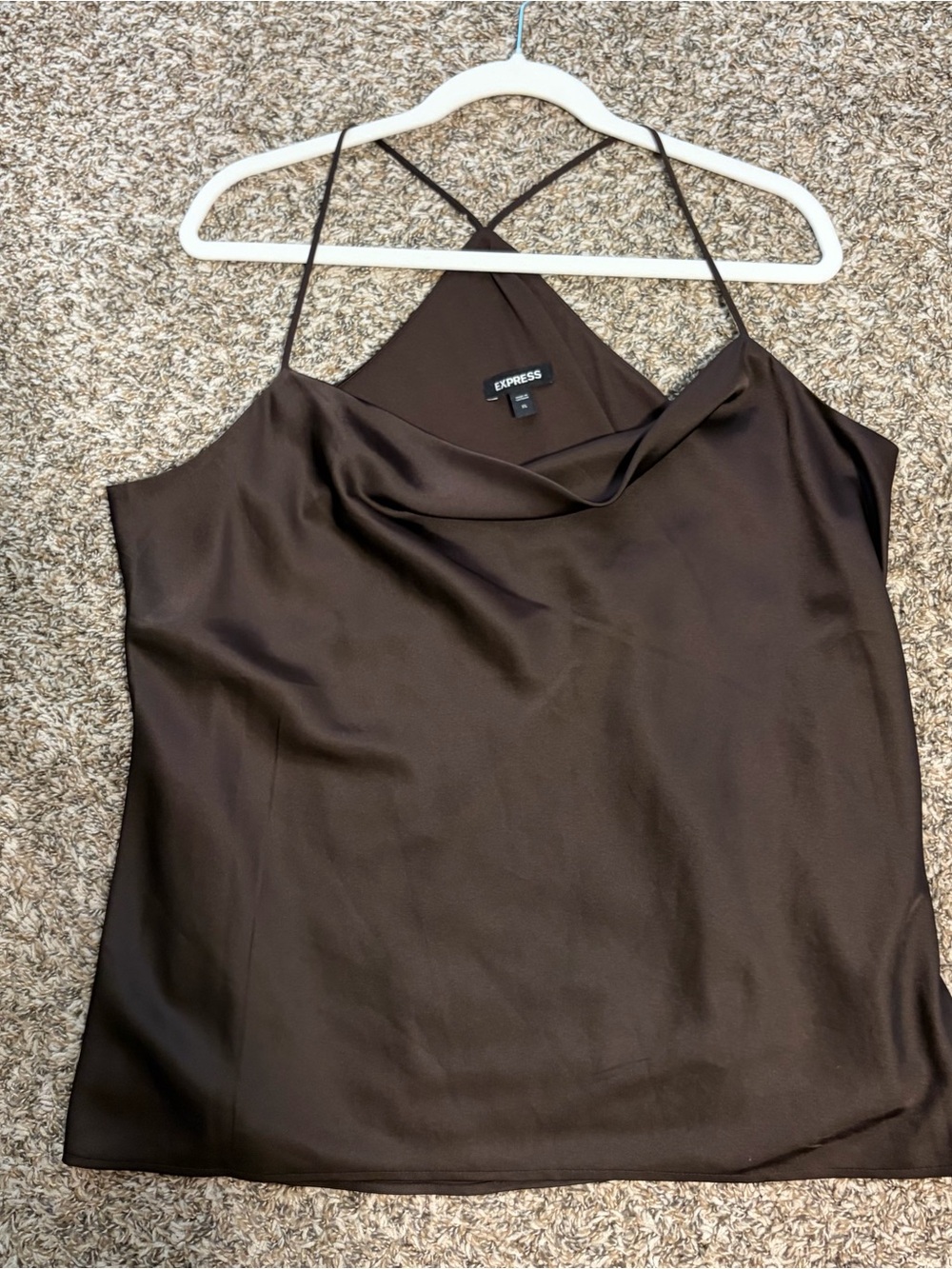 Express Satin Cowl Neck Cami